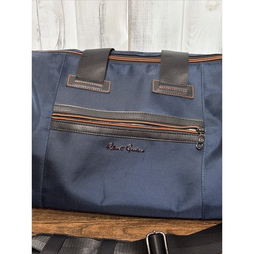 ROBERT GRAHAM Le Clerc II Weekend Duffle Bag Navy Blue Weekender Travel Carryon